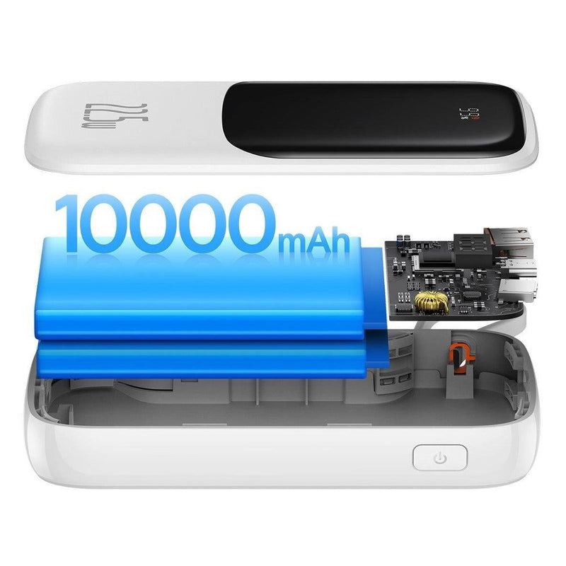 Qpow™ 10000mAh Power Bank with Type-C Cable casemarts