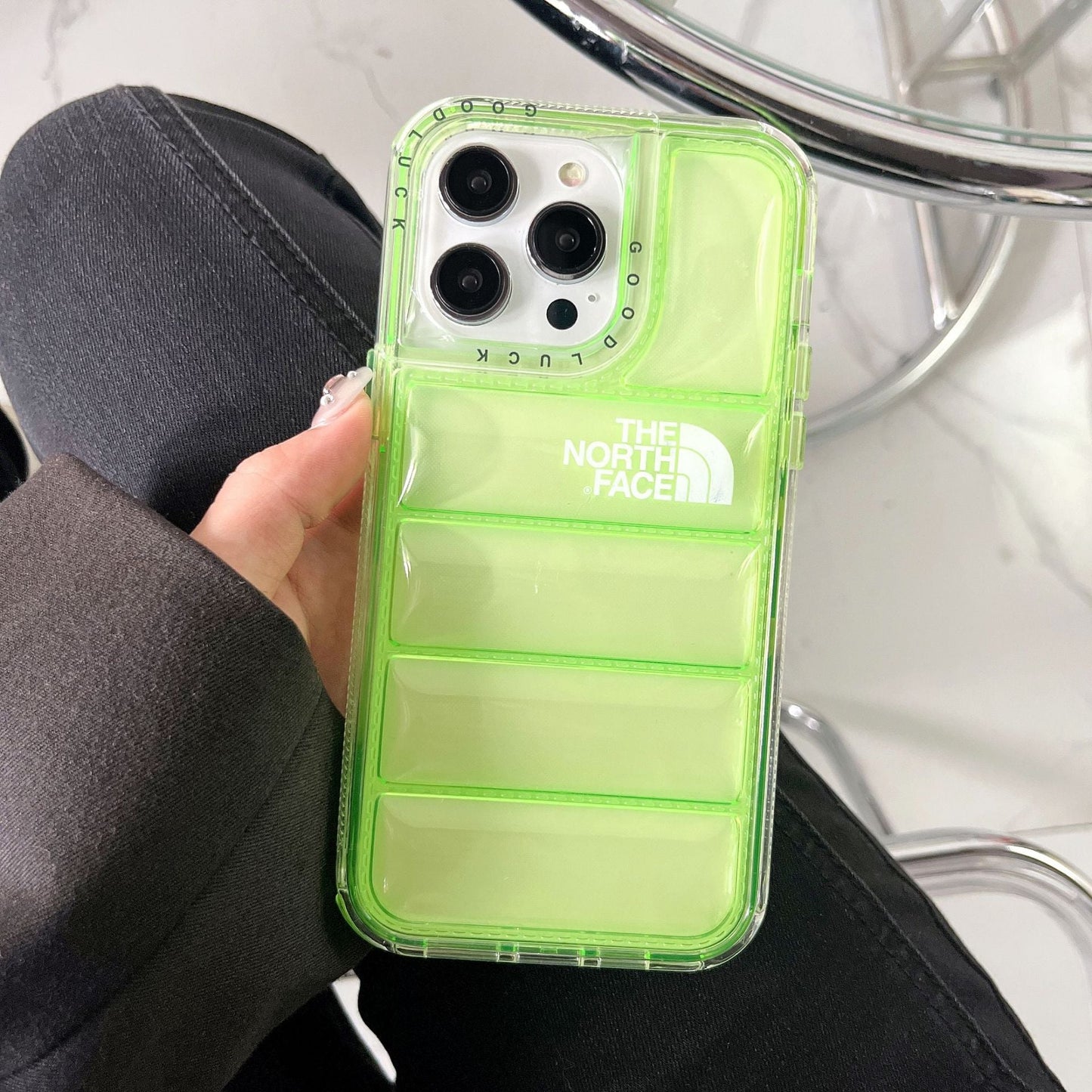 Puffer Case transparent Jacket iPhone Case NIGHT LABEL