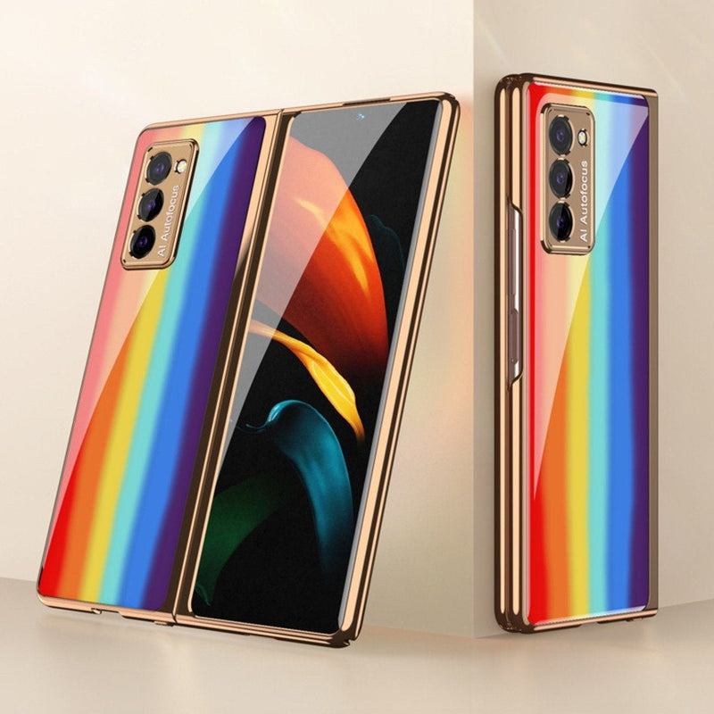 Galaxy Z Fold2 Rainbow Glass Case casemarts