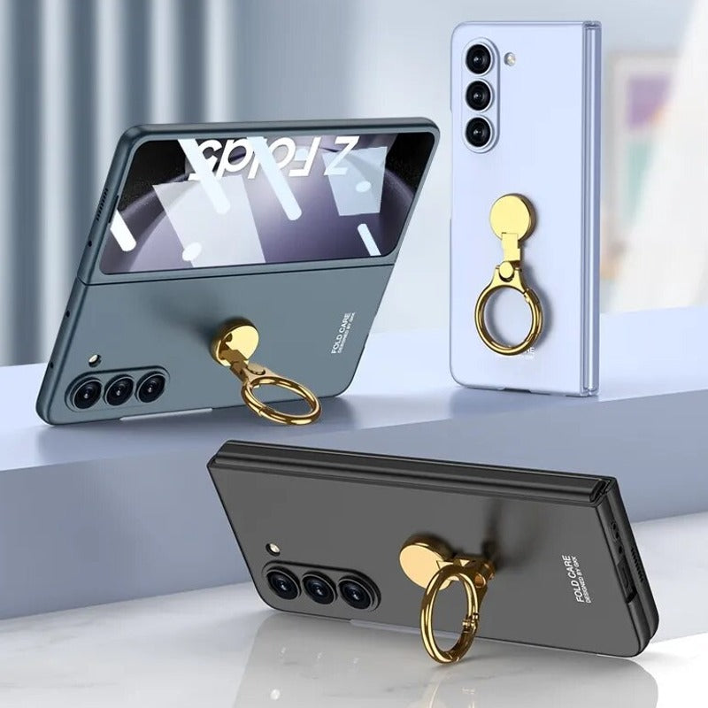 Galaxy Z Fold5 Ring Holder Electroplated Shockproof Case casemarts