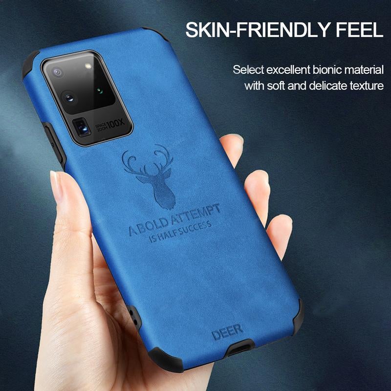 Galaxy S20 Ultra Shockproof Deer Leather Texture Case casemarts