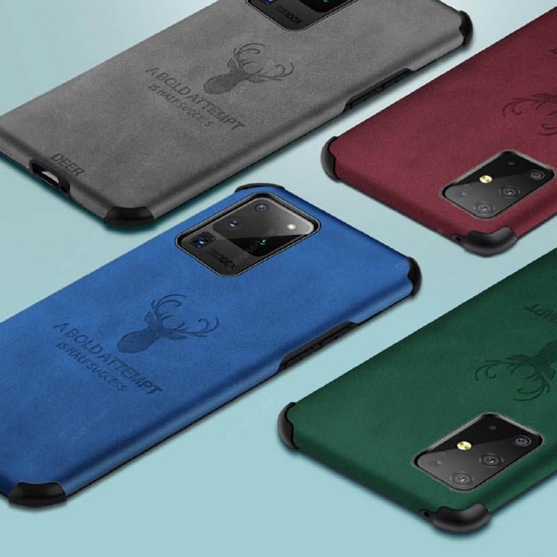 Galaxy S20 Ultra Shockproof Deer Leather Texture Case casemarts