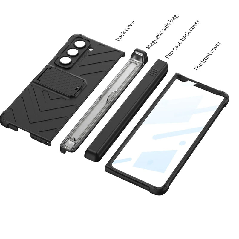 Galaxy Z Fold5 Magnetic Hinge Slide Pen Holder Case casemarts