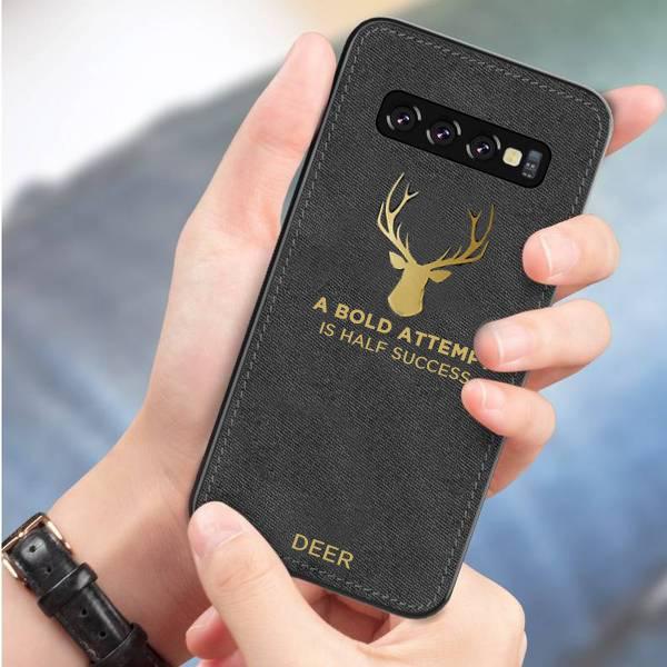 Galaxy S10 Luxury Gold Textured Deer Pattern Soft Case casemarts