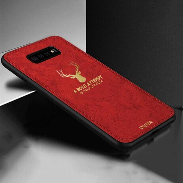 Galaxy S10 Plus Luxury Gold Textured Deer Pattern Soft Case casemarts