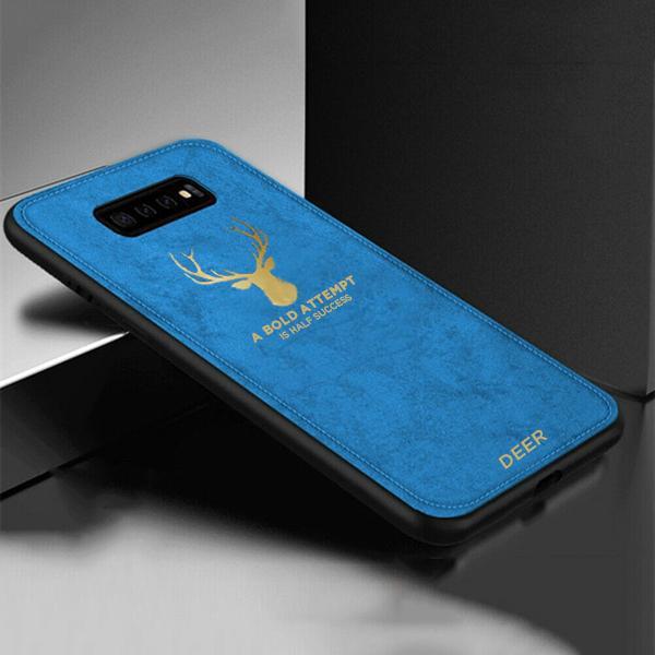 Galaxy S10 Luxury Gold Textured Deer Pattern Soft Case casemarts