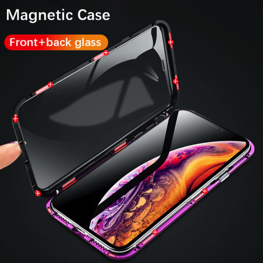 iPhone X Series Electronic Auto-Fit (Front+ Back) Glass Magnetic Case casemarts