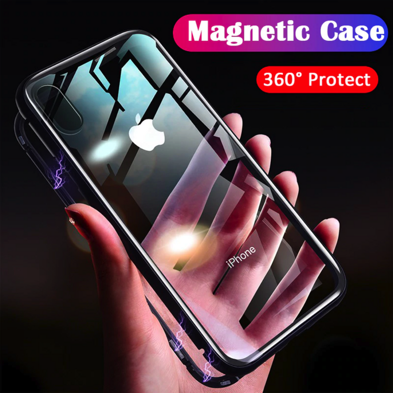 iPhone X Series Electronic Auto-Fit (Front+ Back) Glass Magnetic Case casemarts