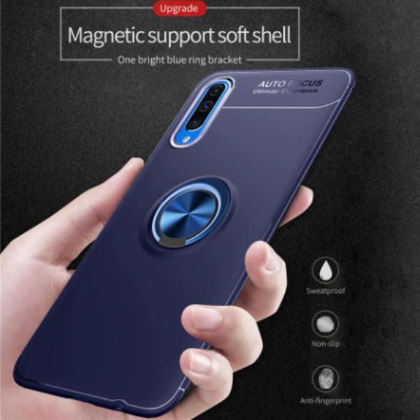 Galaxy A70 Metallic Finger Ring Holder Matte Case casemarts