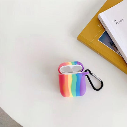 Rainbow Liquid Silicone AirPods Case casemarts