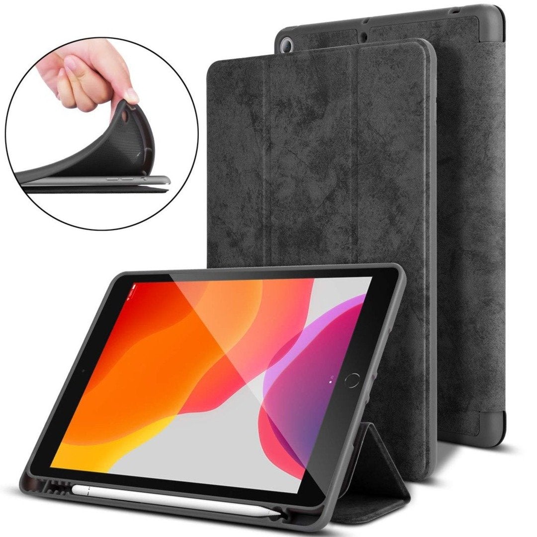 Mutural Lightweight Smart Flip Cover Stand with Pen Slot for iPad 10.2 inch casemarts