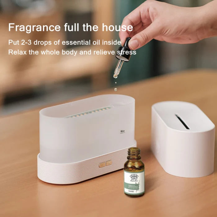 Flame Air Aroma Diffuser Humidifier, 7 Flame Color Noiseless Essential Oil Diffuser for Home,Office,Yoga Shopsloom