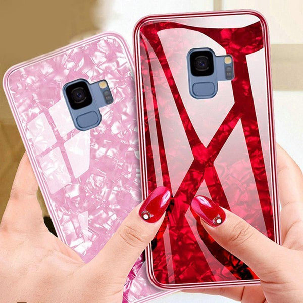 Galaxy S9 Dream Shell Textured Marble Case casemarts