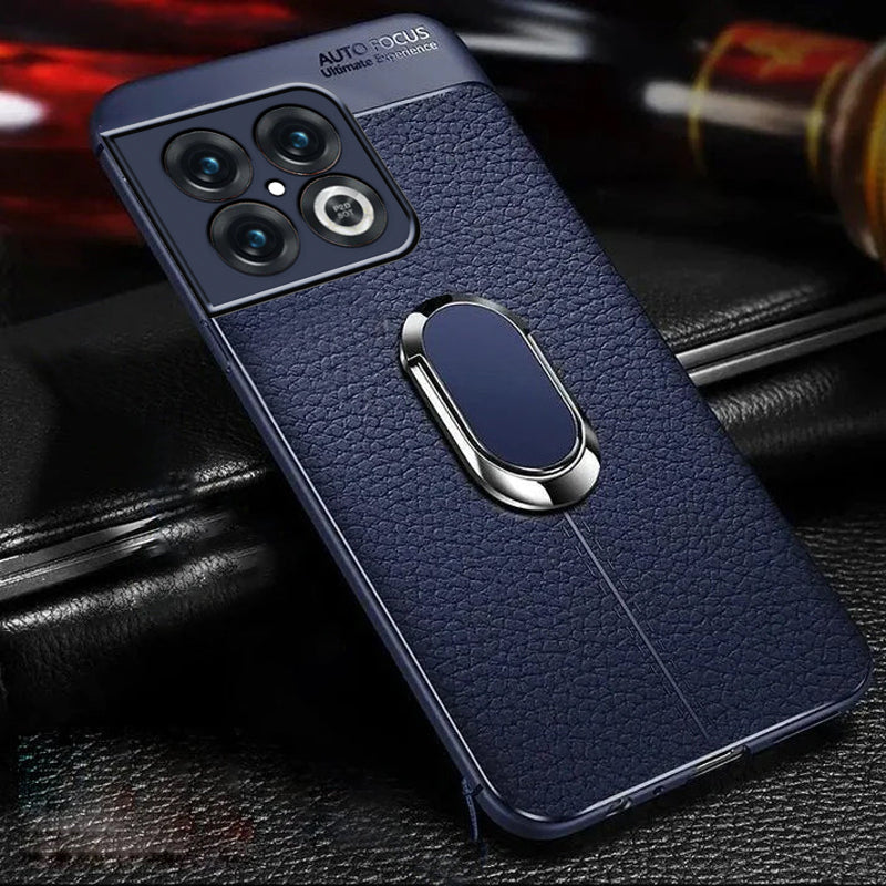 Sleek Urban Leather Ring Holder Case - OnePlus casemarts