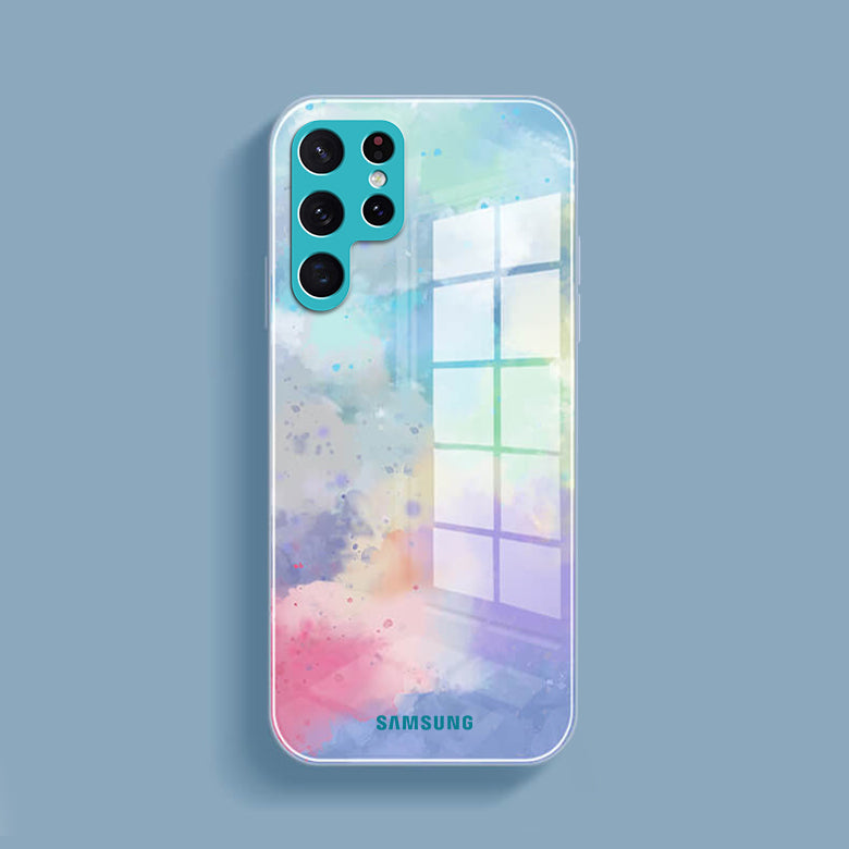 Watercolor Splatter Glass Back Case - Samsung casemarts