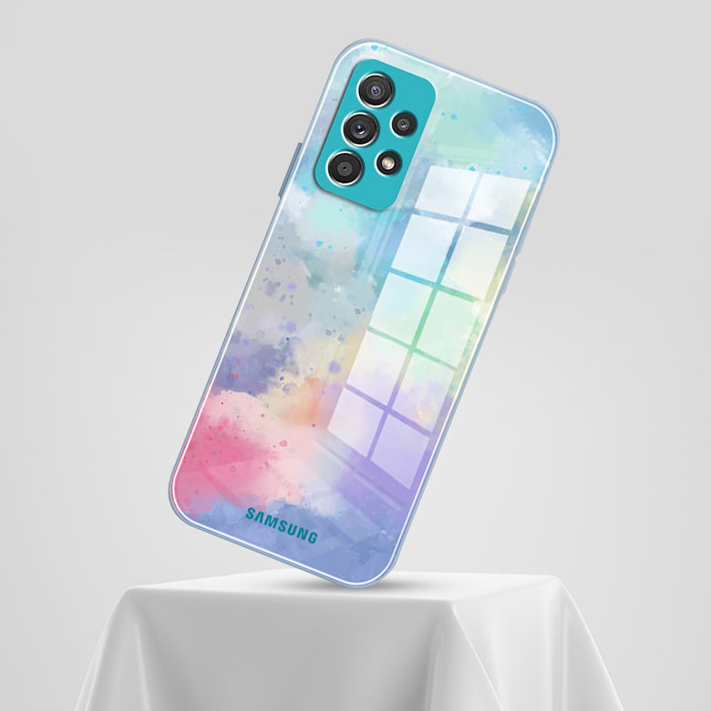 Watercolor Splatter Glass Back Case - Samsung casemarts