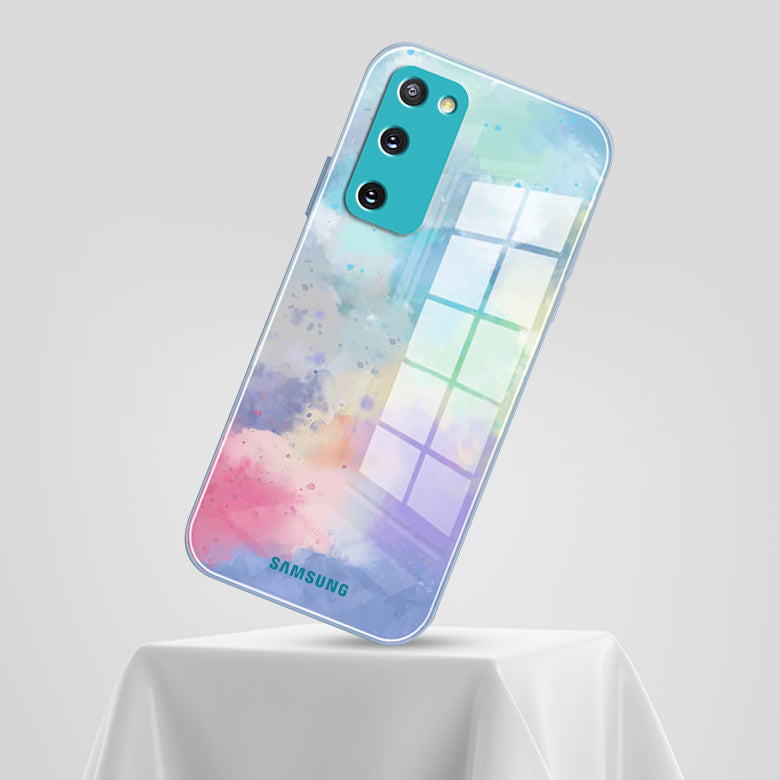 Watercolor Splatter Glass Back Case - Samsung casemarts