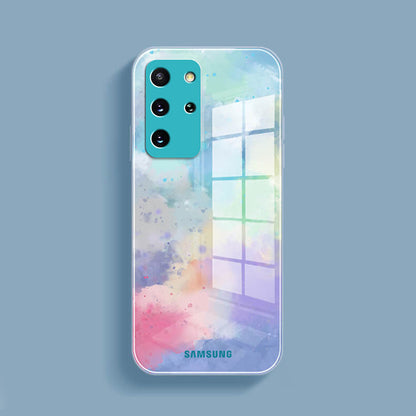 Watercolor Splatter Glass Back Case - Samsung casemarts