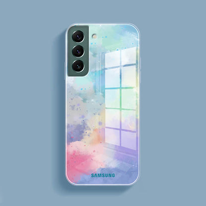 Watercolor Splatter Glass Back Case - Samsung casemarts