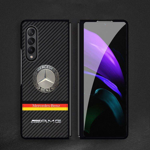 Galaxy Z Fold4 Luxurious Carbon Fiber Glass Case casemarts