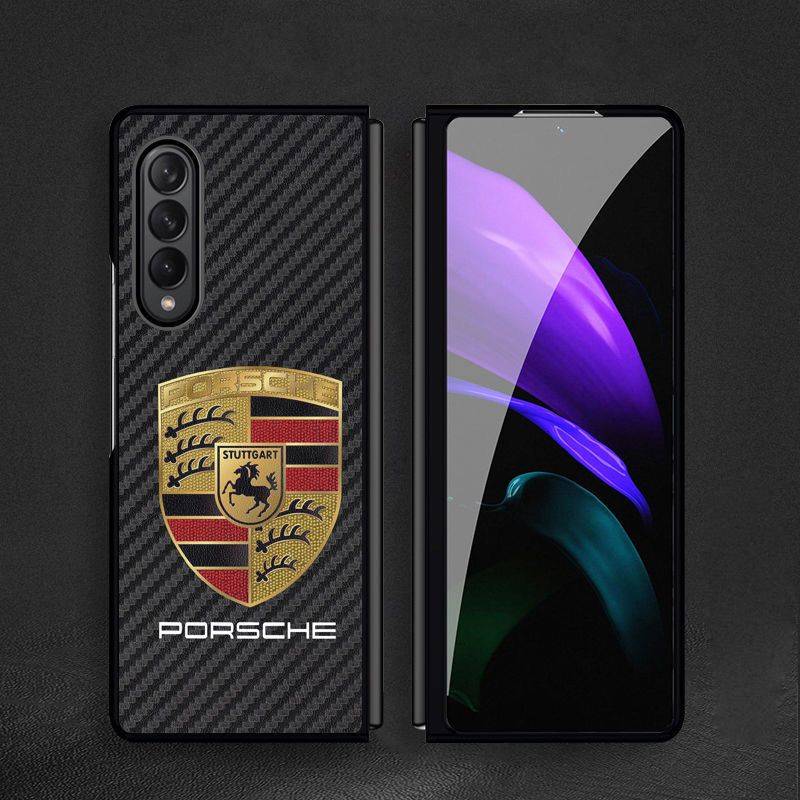 Galaxy Z Fold3 Luxurious Carbon Fiber Glass Case casemarts