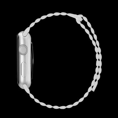 Coteetci ® Leather Loop Strap for Apple Watch [42/44MM] - White casemarts