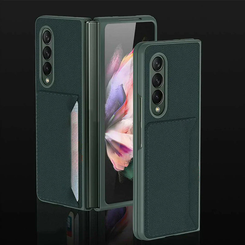 Galaxy Z Fold4 PU Leather Card Slot Wallet Case casemarts