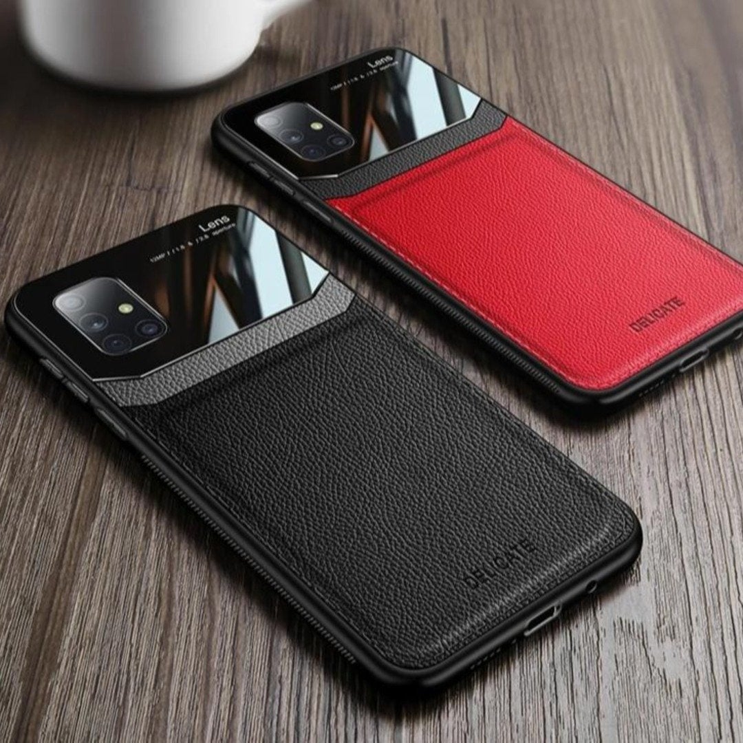 Sleek Slim Leather Glass Case - Samsung casemarts