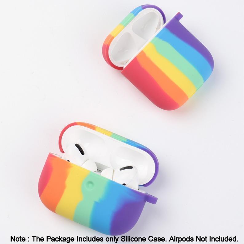 Rainbow Liquid Silicone AirPods Case casemarts