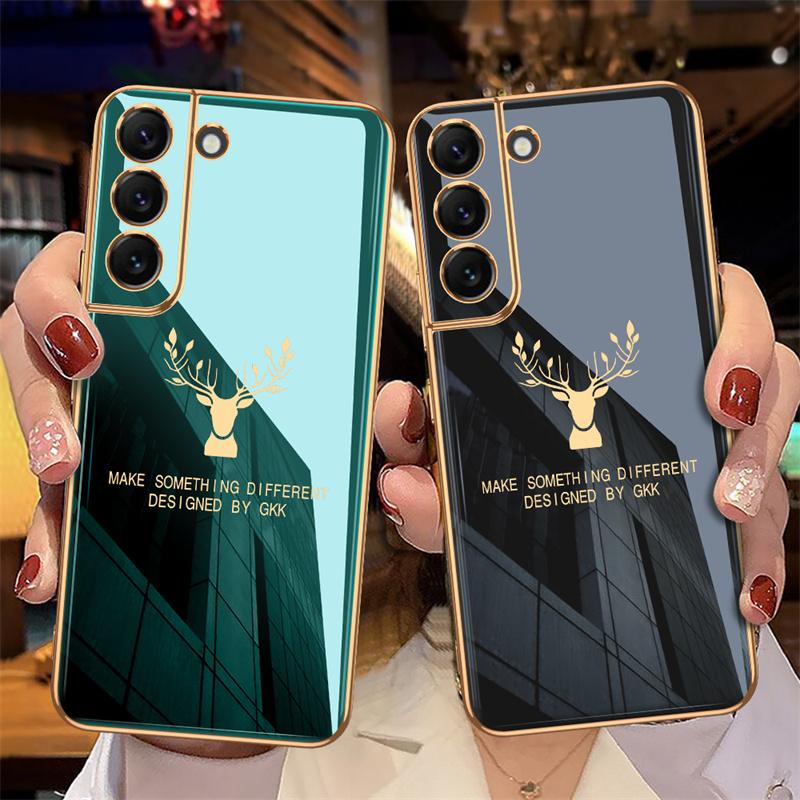 Galaxy Z Flip5 Electroplating Deer Print Soft Case casemarts