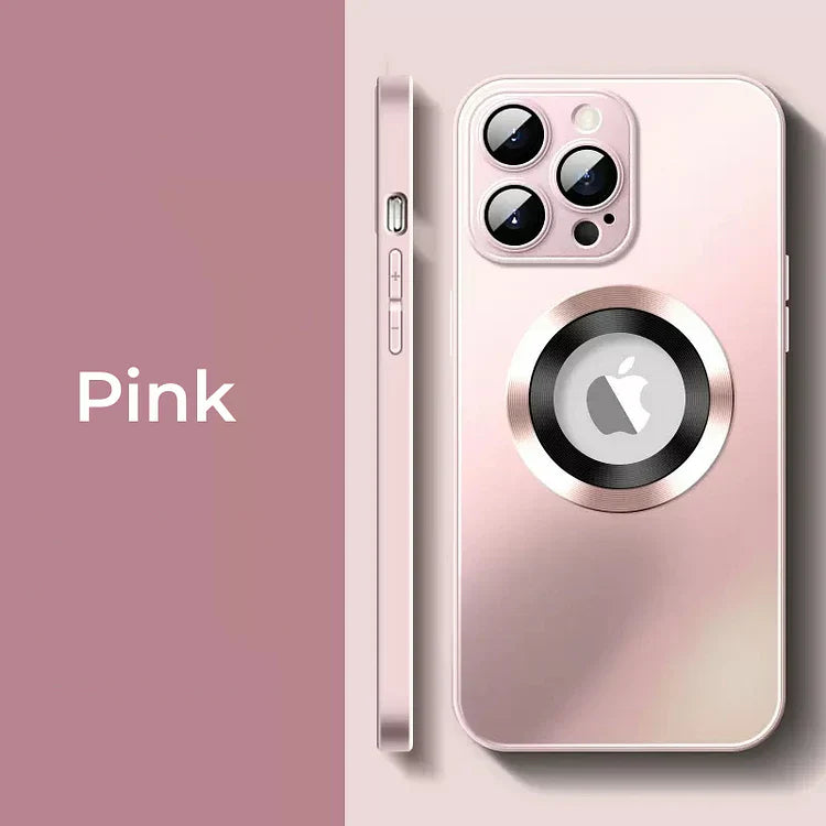 Magnetic Frosted Glass Camera Lens Film Phone Case For iPhone PIPI