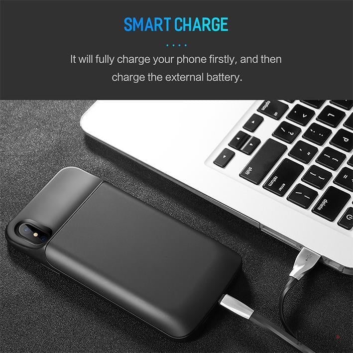 JLW ® iPhone XS Max Portable 5000 mAh Battery Shell Case casemarts