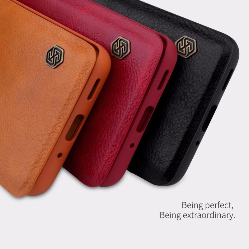 Galaxy S20 Genuine QIN Leather Flip Case casemarts