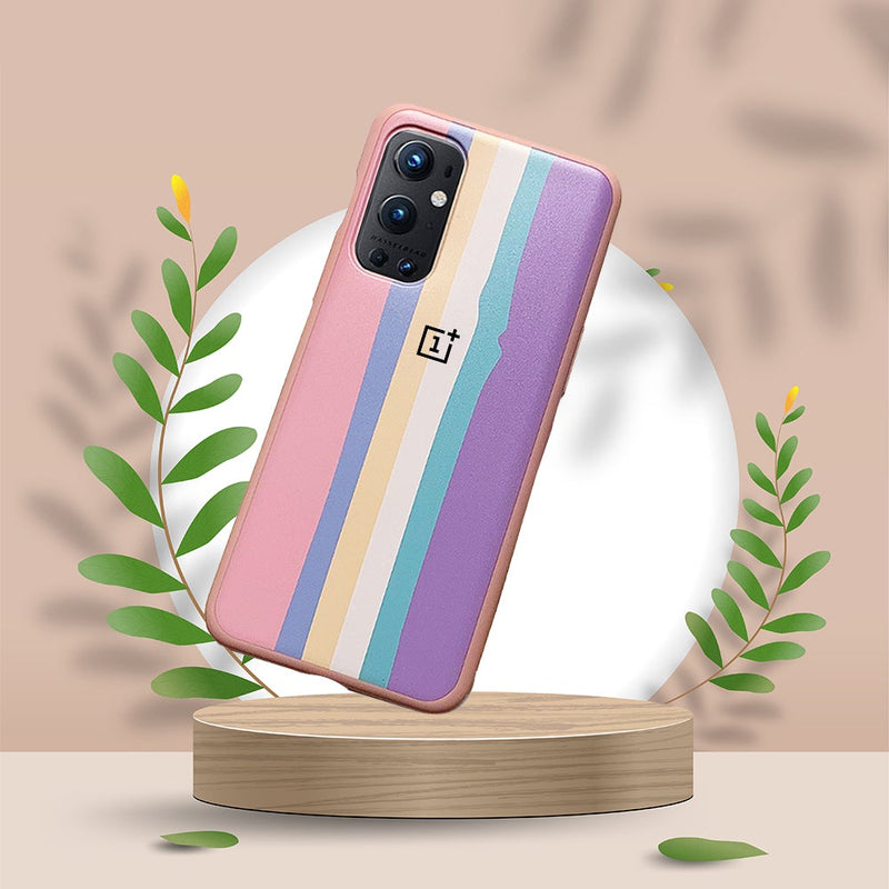 OnePlus 9 Pro Rainbow Liquid Silicone Logo Case casemarts