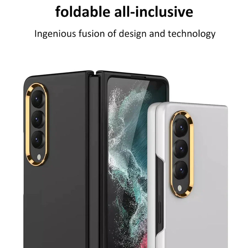 Galaxy Z Fold4 Camera Edge Gold Plated Case casemarts