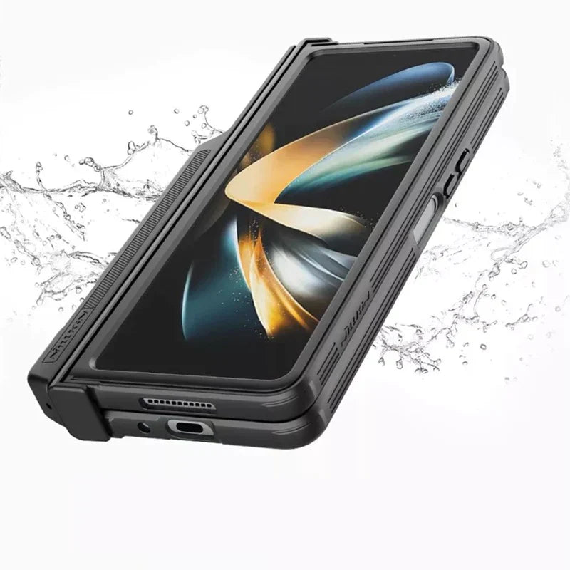 Galaxy Z Fold4 Camshield S-Pen Holder Stand Case casemarts