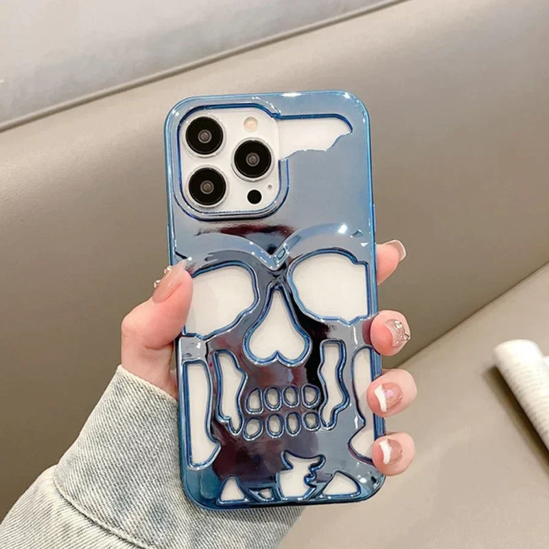 iPhone 14 Series Hollow Skull Design Case casemarts