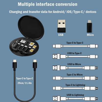 Multifunctional Quick Charging 5 in 1 Cable Box casemarts