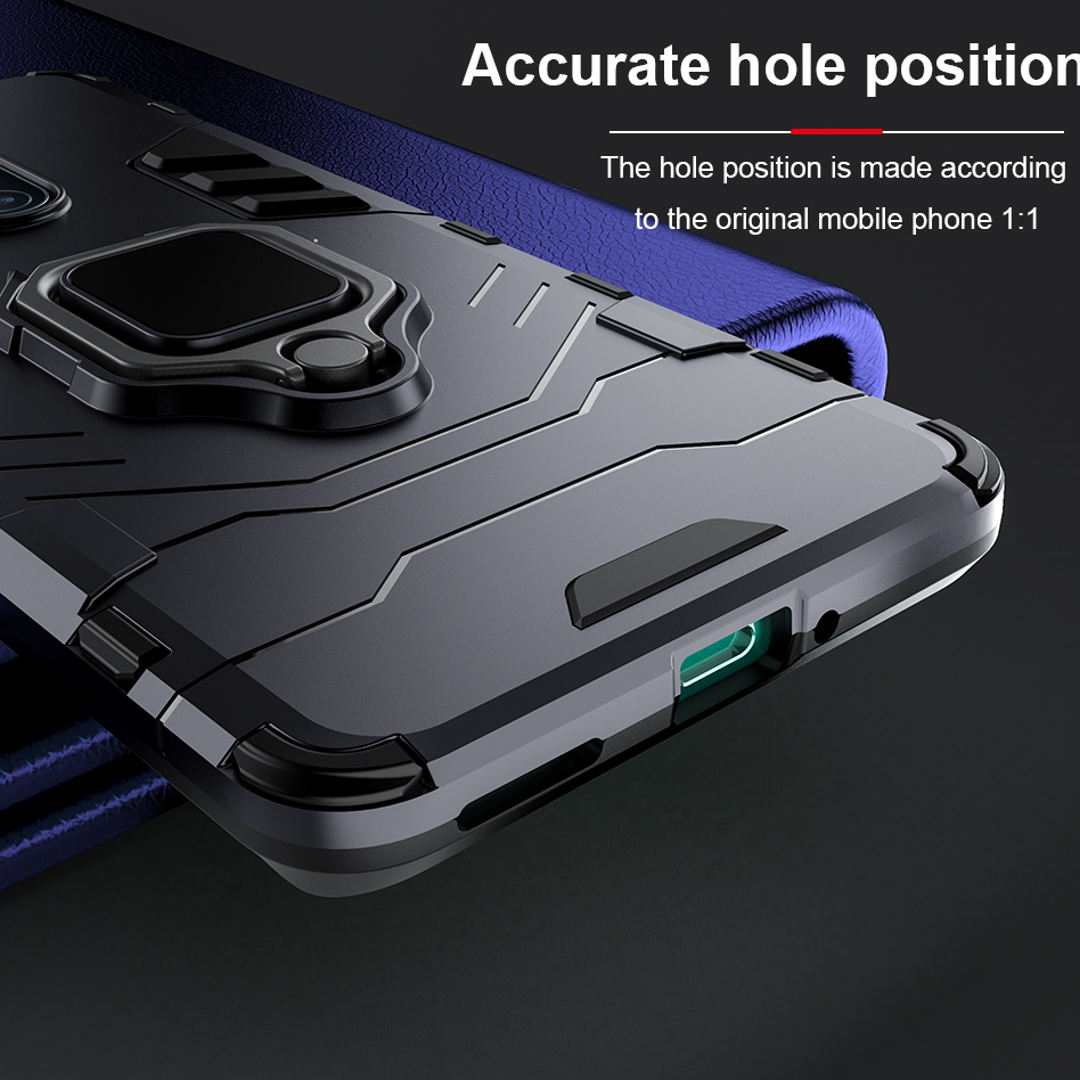 OnePlus Series Ring Buckle Kickstand Case With Tempered Glass casemarts