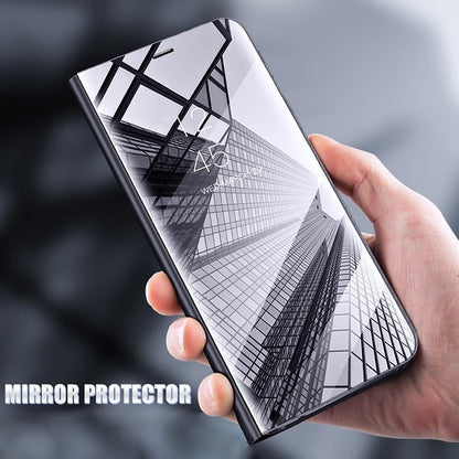 Galaxy M42 Mirror Clear View Flip Case casemarts