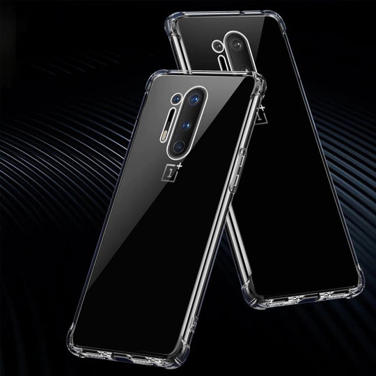 OnePlus Series (2 in 1 Combo) Anti-Knock TPU Transparent Cover + Camera Lens Protector casemarts