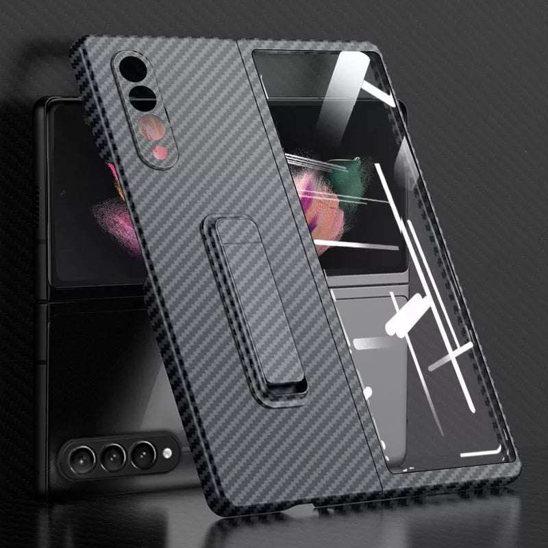 Galaxy Z Fold3 Carbon Fiber Kickstand Case casemarts