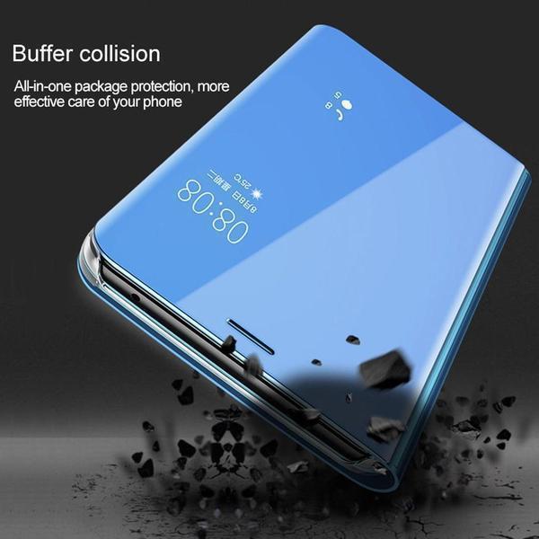 Galaxy S10 Lite (2 in 1 Combo) Mirror Clear Flip Case + Earphones [Non Sensor] casemarts