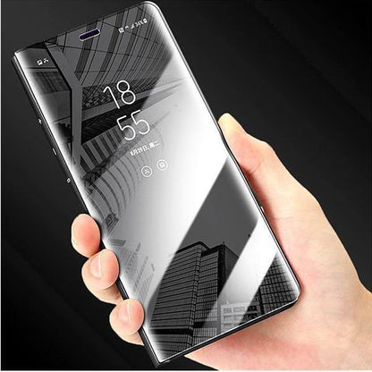 Galaxy A10 Mirror Clear View Flip Case [Non Sensor Working] casemarts