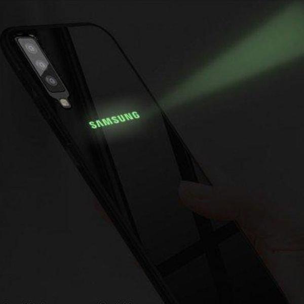 Galaxy A70 Radium Glow Light Illuminated Logo 3D Case casemarts