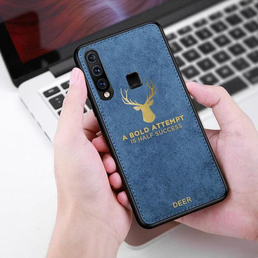 Galaxy M40 Luxury Gold Textured Deer Pattern Soft Case casemarts