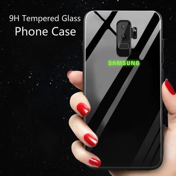 Galaxy S9 Plus Radium Glow Light Illuminated Logo 3D Case casemarts