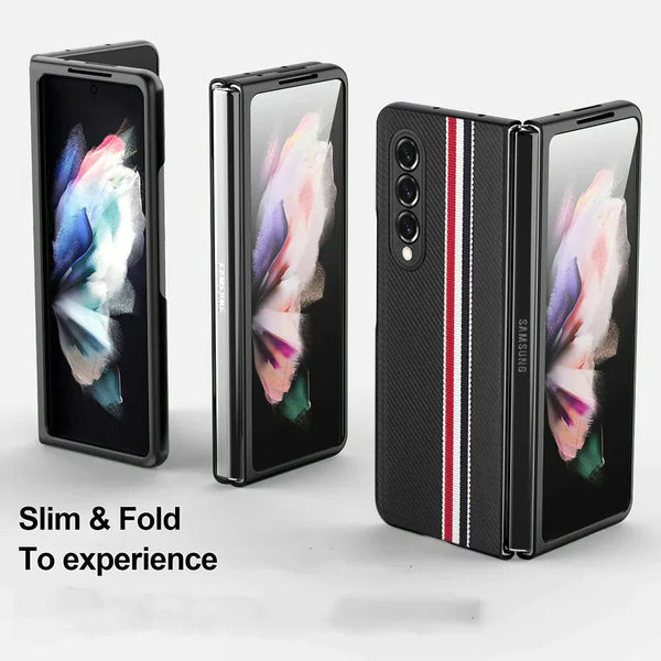 Galaxy Z Fold4 Luxury Leather Splice Case casemarts