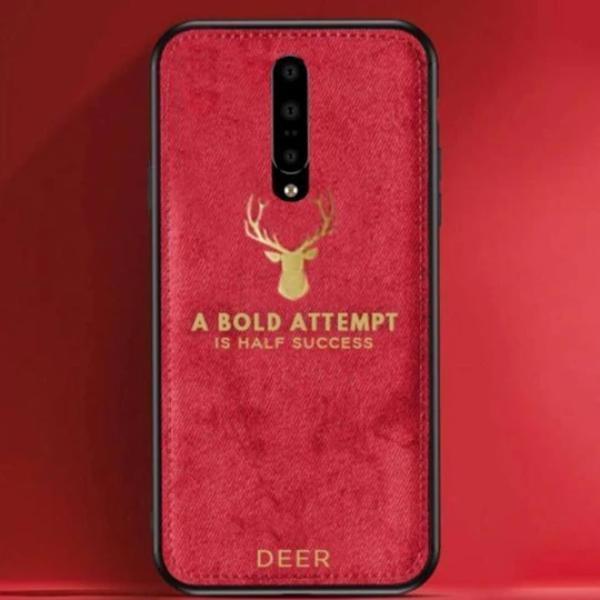 OnePlus 7 Pro Luxury Gold Textured Deer Pattern Soft Case casemarts