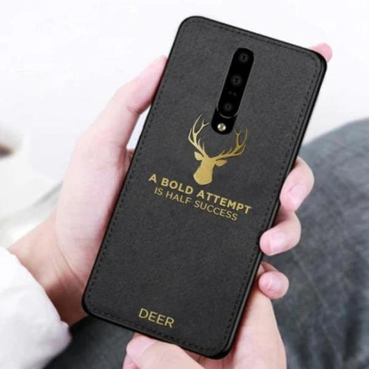 OnePlus 7 Pro Luxury Gold Textured Deer Pattern Soft Case casemarts